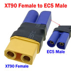 RC Car EC5 Connector Model Cars Charger Adapter Cable Battery Conversion Head EC5 Female Male To XT60 XT90 Male Female Head