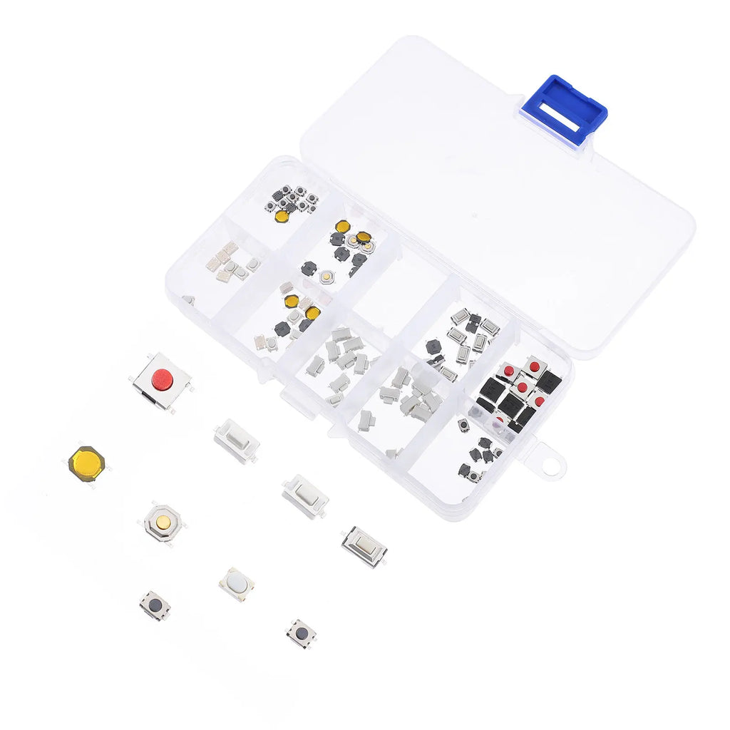 100pcs Tactile Button Micro Switch High Precision Momentary Tact Button For Diy Electronics Remote Controller Assortment Kit