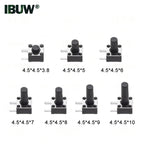 50PCS 4.5*4.5mm Momentary Tact Switch Push Button Switch  Micro Switch For TV/Home Use Button 4.5*4.5*3.8 3PIN 3 5 6 7 8 MM