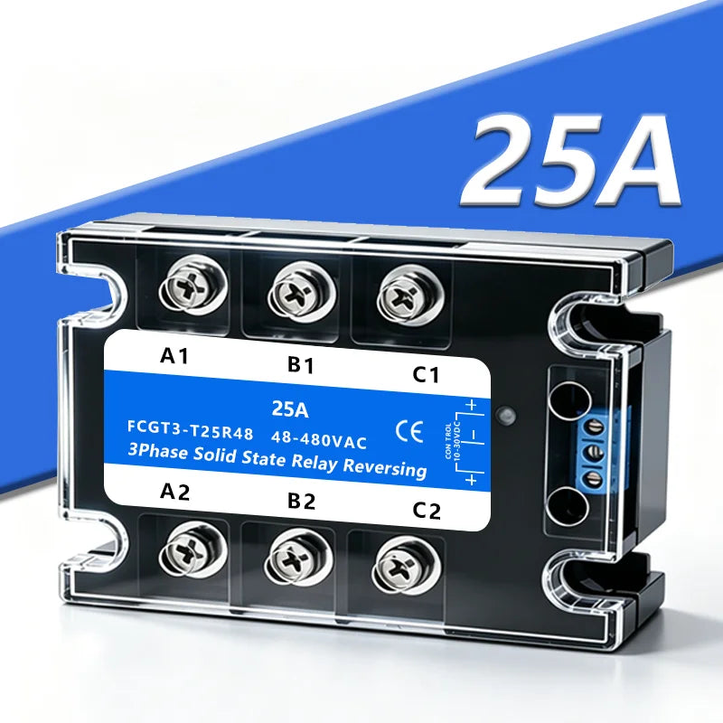 Three-phase Solid State Relay SSR 3 Phase 10A 25A 40A 60A 80A 100A 120A 150A 200A AC Control AC DC Control AC 25DA 380VAC