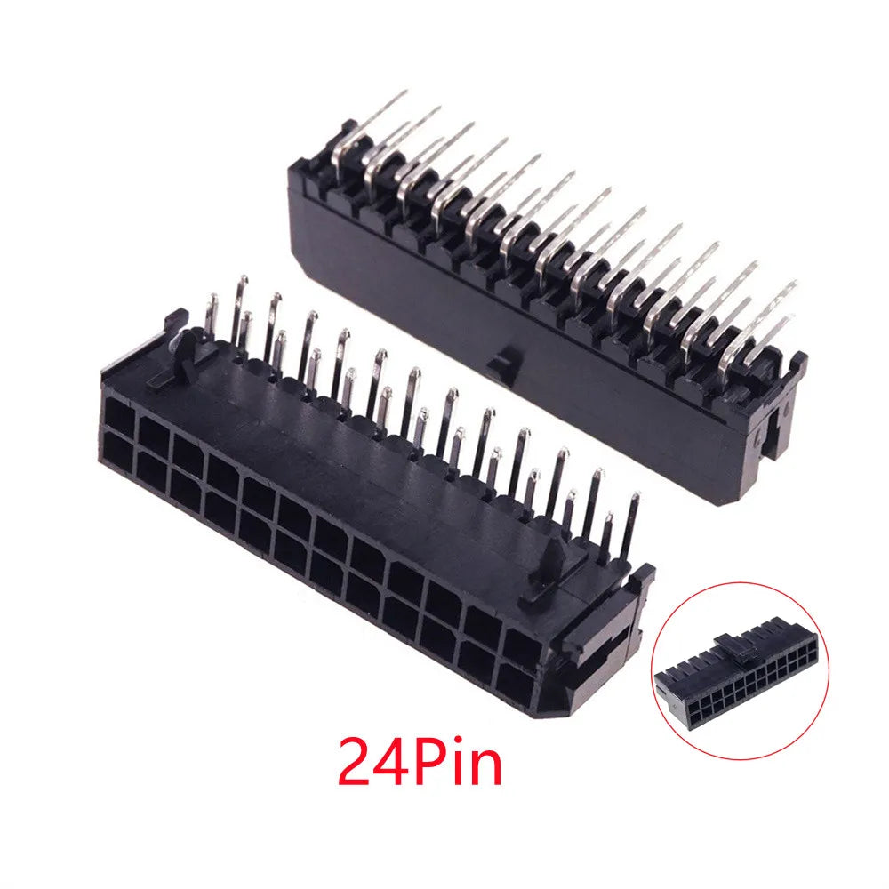 10/100Pcs 3.0mm Wafer Micro-Fit 3.0 Connector PCB Male Header Right Angle 2 4 6 8 10 12 14 16 18 20 22 24 Pin Board Solder 43045