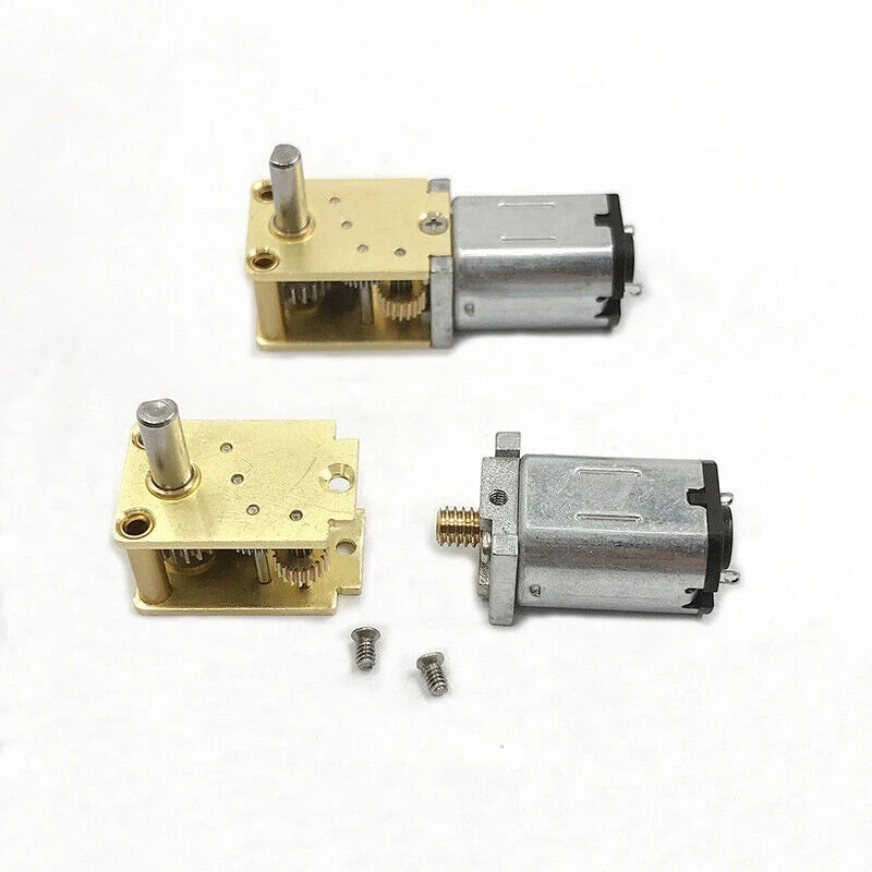 N20 Full Metal Gearbox Gear Motor DC 3V 6V 9V 12V 4RPM-381RPM Slow Speed High Torque Worm Gear Motor DIY Smart Car Robot Lock