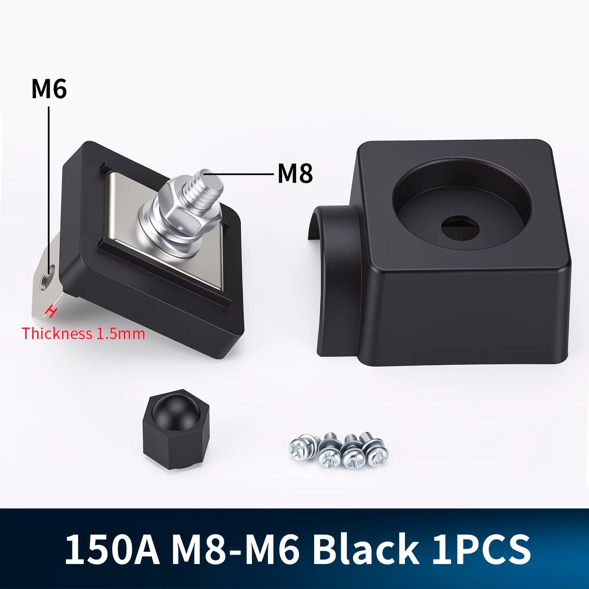 M6 M8 High Current Energy Storage Terminal All Copper Binding Post 150A 250A 300A Lithium Battery Inverter Terminal Connectors