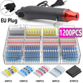 50-1200Pcs Solder Seal Wire Connectors Kit with 300W Heat Gun Waterproof Heat Shrink Butt Terminals Electrical Splice Set