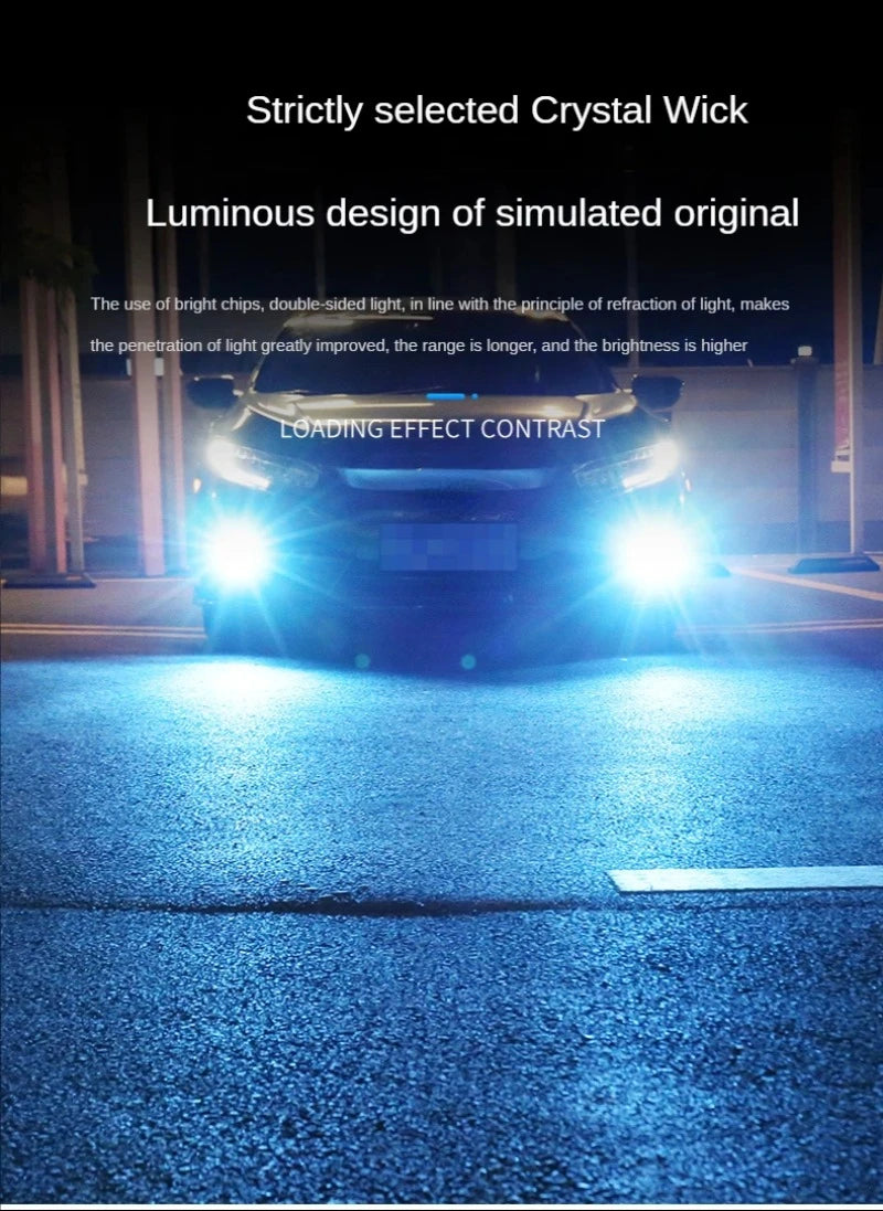 Car Led Fog Lamp with Flashing 3030 Three-Color Fog Lamp Bulb Red Green Pink Blue Super Bright H3 H8 H11 9006 9005 H7 Modified