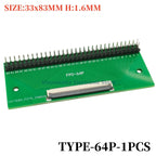 1PCS FFC/FPC Conversion Board 0.5mm Connector to 2.54MM Double Row Bent Pins 4/10/14/15/16/22/26/30/32/36/42/45/60/64/68/80/96P