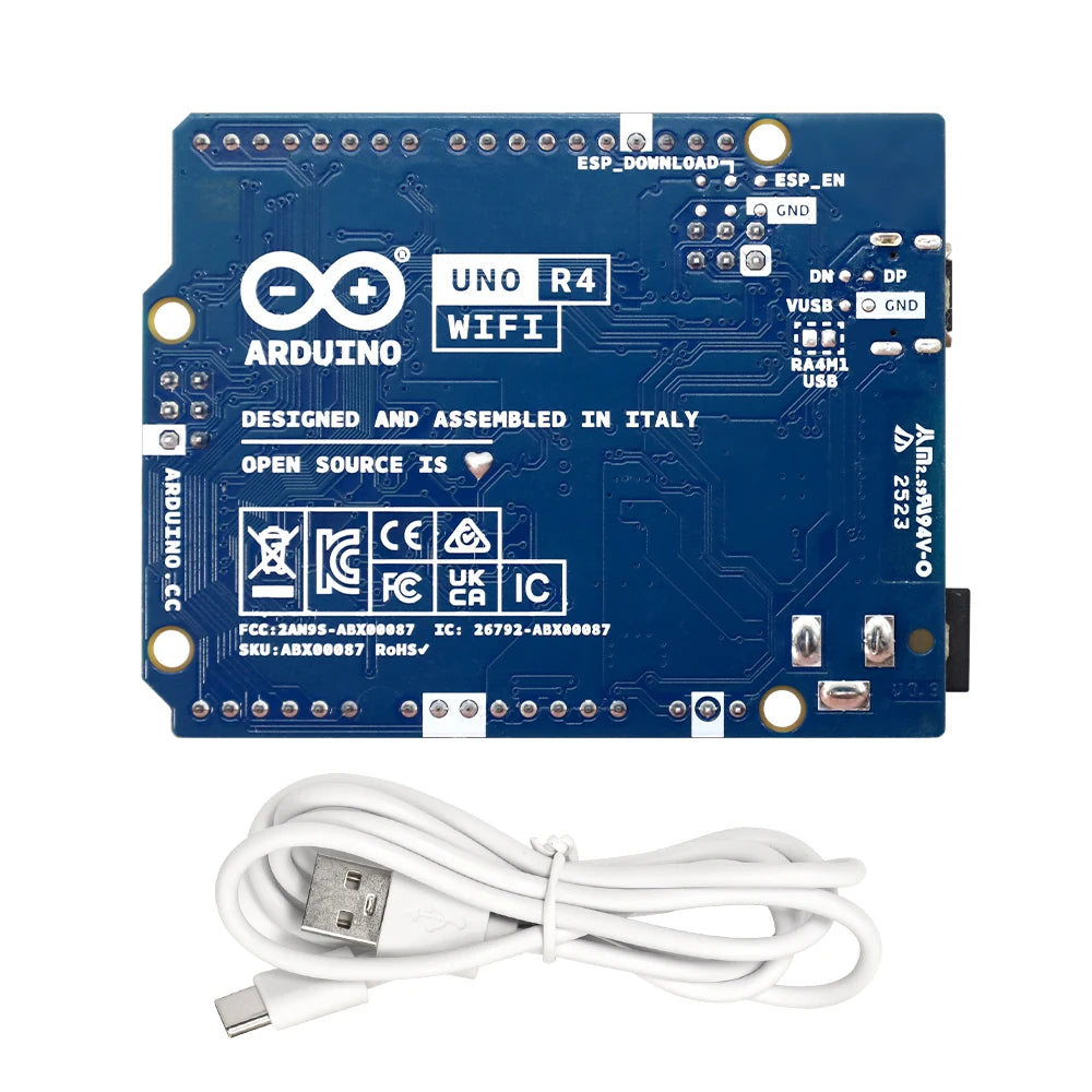 Original Arduino UNO R4 WiFi/Arduino UNO R4 WiFi Arduino Controller Development Board Programming Learning Board with USB Cable