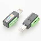 RJ45 8P8C Male to 8Pin Solderless Terminal Block Cable RJ45 to Screw Terminal Block Adapter RJ45 Screw Terminal Breakout Board