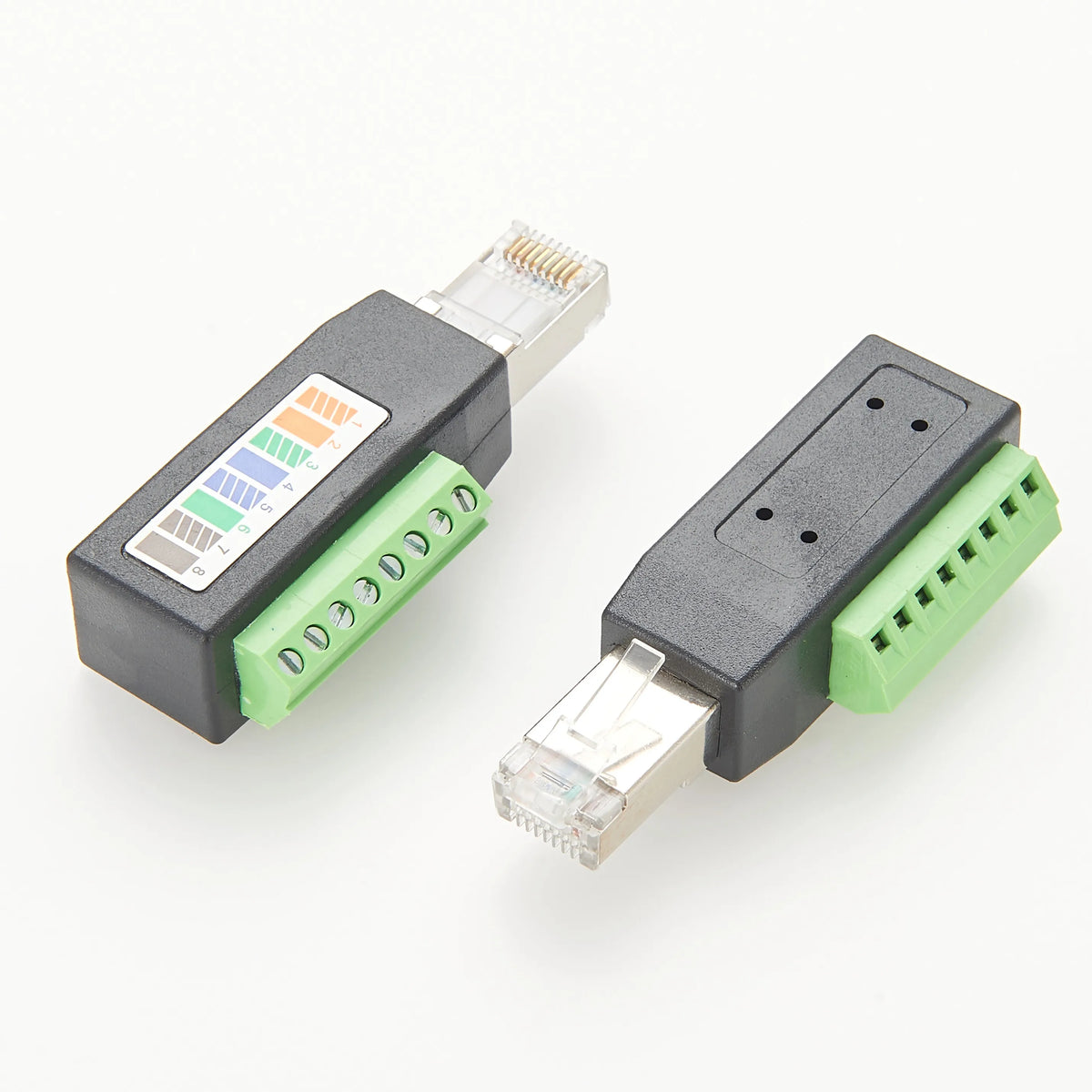 RJ45 8P8C Male to 8Pin Solderless Terminal Block Cable RJ45 to Screw Terminal Block Adapter RJ45 Screw Terminal Breakout Board