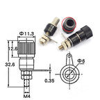 5/25/50PCS Terminal Blocks JS-910B 4mm Amplifier Terminal Connector Binding Post Banana Plug Jack Mount