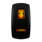 12V-24V Orange Led Rocker Switch Waterproof 20A Amber Light SPST DPDT Toggle Key for Car Boat ATV Camper Motorhome Auto Machine
