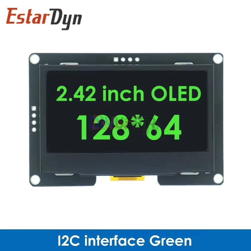 EstarDyn 2.42 Inch LCD 128x64 SSD1309 4 Pin IIC / 7 Pin SPI Serial Interface OLED LCD Display Module