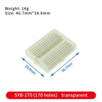 Breadboard 400 830 Point Solderless PCB Bread Board protoboard ZY-204 MB102 SYB-170 SYB-46 Test Boards Jump Wire for Arduino kit