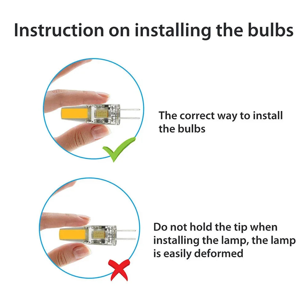 10PCS Dimmable Mini G4 LED COB Lamp 6W Bulb AC DC 12V 220V Candle Lights Replace 30W 40W Halogen For Chandelier Spotlight