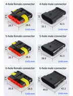 YanXi AMP 1/2/3/4/5/6 Pin Way Waterproof Electrical Auto Connector Male Female Plug with Wire Cable Harness For Car Motorcycle