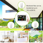 BALDR Wireless Color Weather Station Digital LCD Hygrometer Thermometer Barometer DCF Alarm Clock Calendar 3 Forecast Sensor