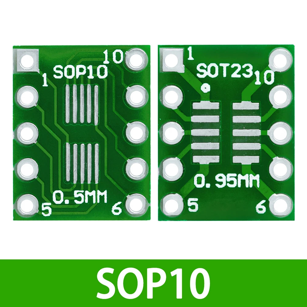 10PCS PCB Board Kit SMD Turn To DIP Adapter Converter Plate SOP MSOP SSOP TSSOP SOT23 8 10 14 16 20 28 SMT To DIP