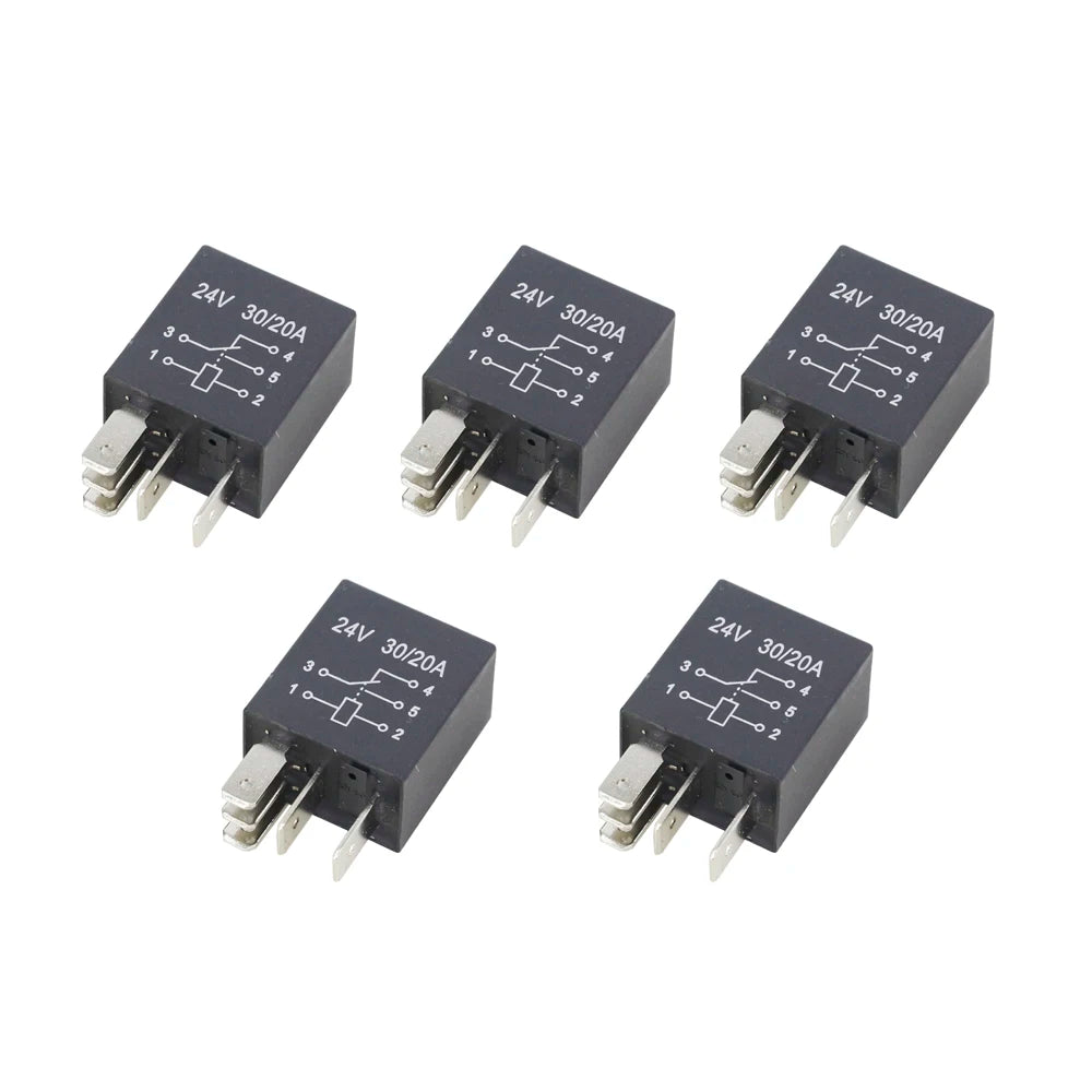 5 PCS 4 Pin/5 Pin 30A 12V/24V Violet Series 4-pin/5-pin Automotive Relay
