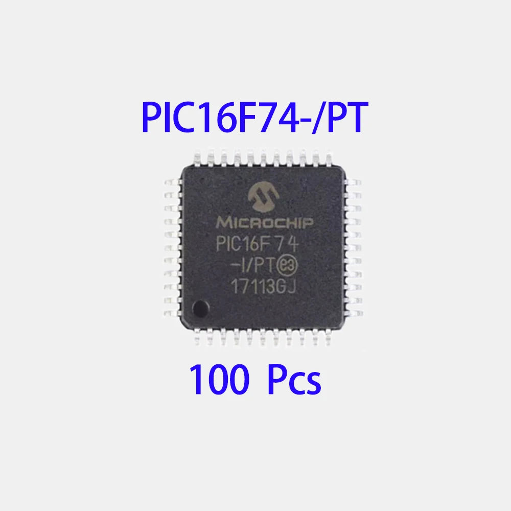 1~100Pcs  PIC16F74-I/PT Qfp44 Surface Mount Smd Chip 8 Bit Pic Microcontroller Mcu Integrated Circuit For Electronic Diy Project