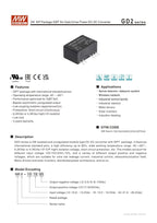 GD2 2W MEAN WELL SIP Package IGBT Sic Gate Driver Power DC-DC Converter GD2-12 GD2-15 GD2-24 19mA 35mA 43mA