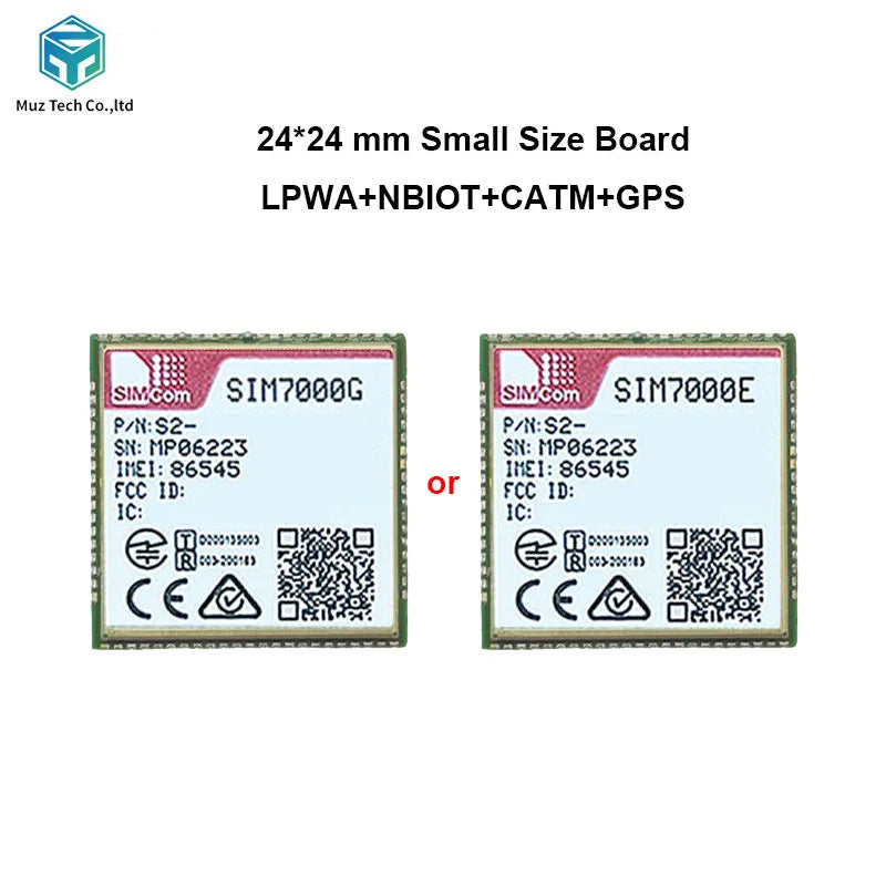 SIMcom SIM7000E SIM7000G Development Board Mini Core Board 24*24mm LPWA Module NBIOT CATM with External GPS (Optional)