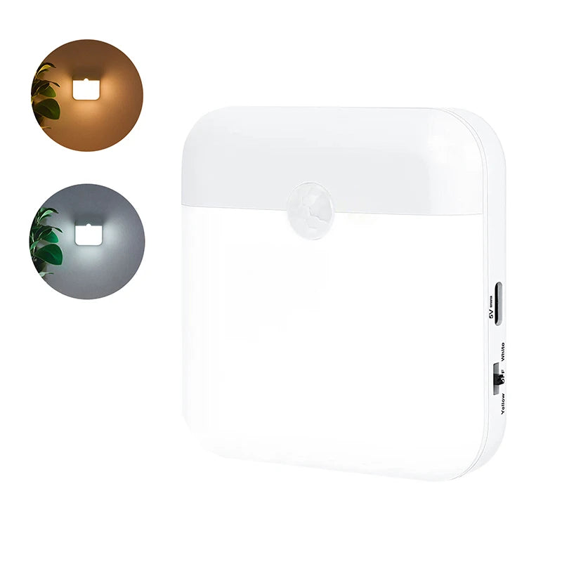 LED Smart Human Body Sensor Night Lights Emergency Automatic Lighting USB Charging Wireless Magentic Suction LED Cabinet Lights