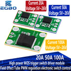 20A/50A/100A High Power MOSFET Trigger Driver Module PWM Speed Controller for Motor/Electronic Switch Control, High