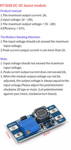 DC-DC Voltage stabilized power supply Adjustable boost buck voltage regulator module MT3608 MP1584EN MINI360 LM2596SADJ MICRO360