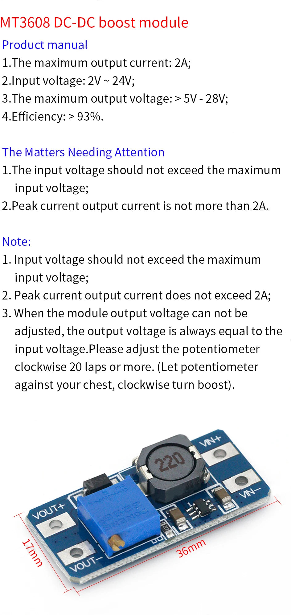 DC-DC Voltage stabilized power supply Adjustable boost buck voltage regulator module MT3608 MP1584EN MINI360 LM2596SADJ MICRO360