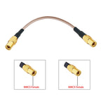 2Pcs/Lot MMCX Male Right Angle to MMCX Female 90 Degree Connector RG316 Cable 50 Ohm RF Coaxial Pigtail Extension Coax Jumper