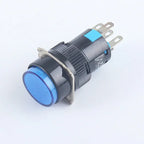5V 12V 24V 220V 16mm Plastic Momentary LED Illuminuted Maintained Self-locking Push Button Switches Latching Push Button Reset