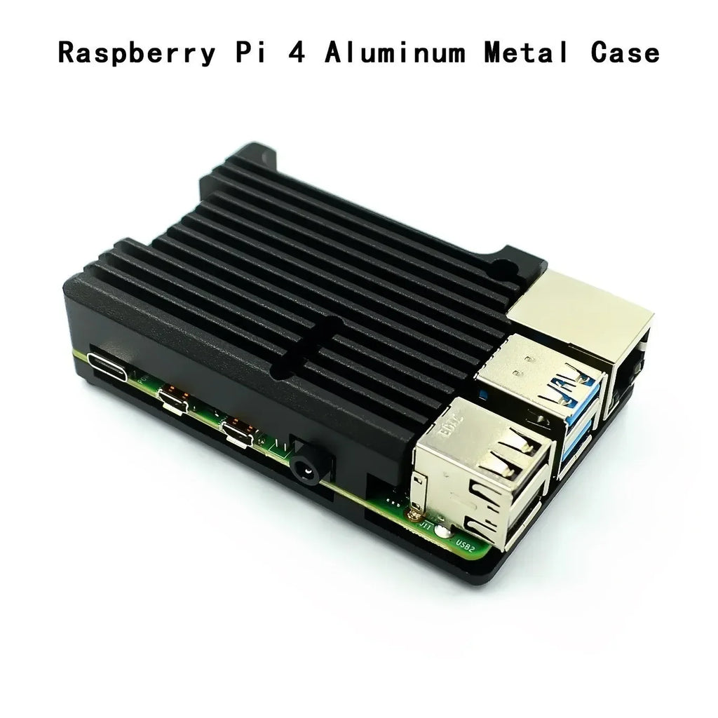 For Raspberry Pi 4 3 Model B 3B Plus Aluminum Case with Dual Cooling Fan Metal Shell Enclosure for RPI Raspberry Pi 4B 3B+ Model