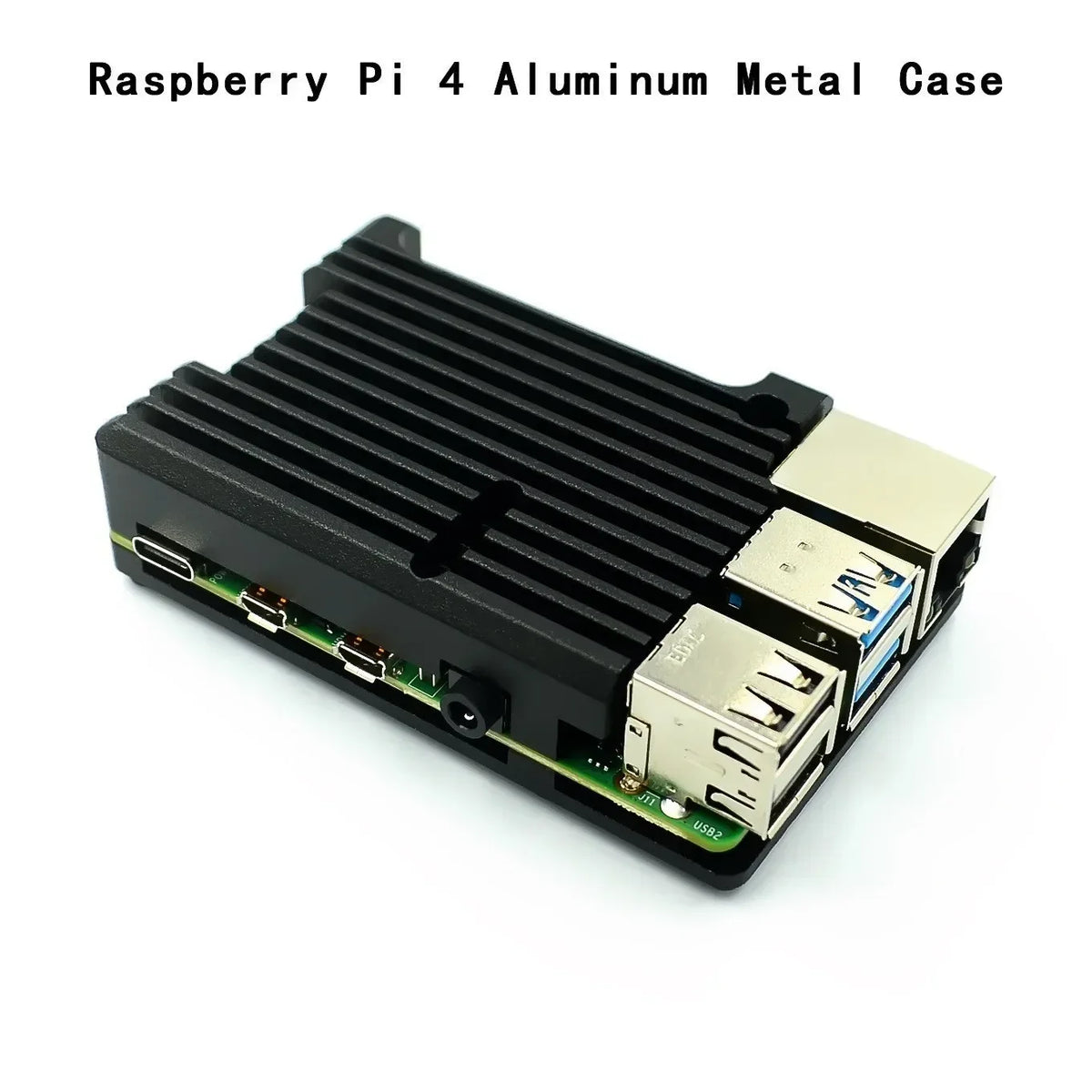 For Raspberry Pi 4 3 Model B 3B Plus Aluminum Case with Dual Cooling Fan Metal Shell Enclosure for RPI Raspberry Pi 4B 3B+ Model
