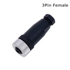 1Pc 3/4/5 Pin M12 Sensor Connector Waterproof Male&female Plug Screw Threaded Coupling