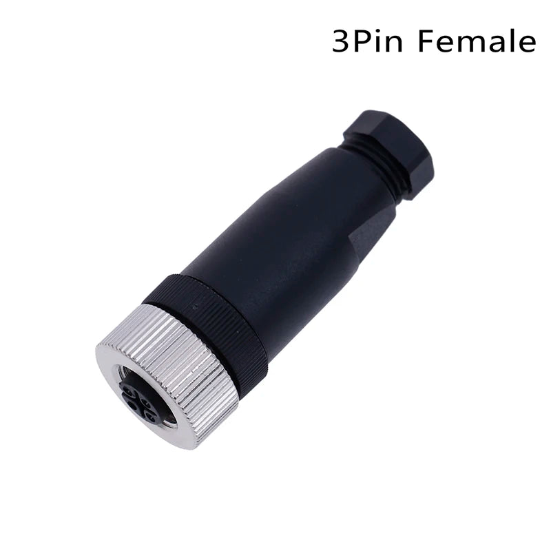 1Pc 3/4/5 Pin M12 Sensor Connector Waterproof Male&female Plug Screw Threaded Coupling
