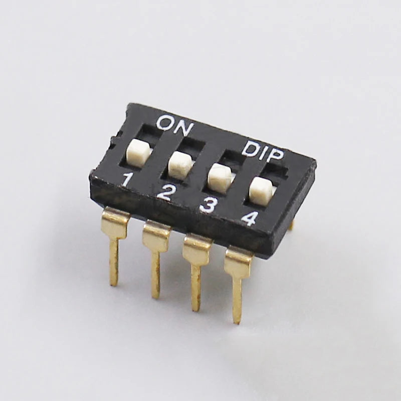 5-10PCS DIP Switch Toggle Switches 2.54mm 2P/3P/4P/5P/6P/8P/10P Black 2.54MM SMD Switch Gold Plated Pin