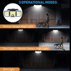 3 Heads Solar Motion Sensor Lights 236/223LED Solar Security Flood Lights Waterproof 3 Modes Wall Light Garden Yard Patio Pathwa