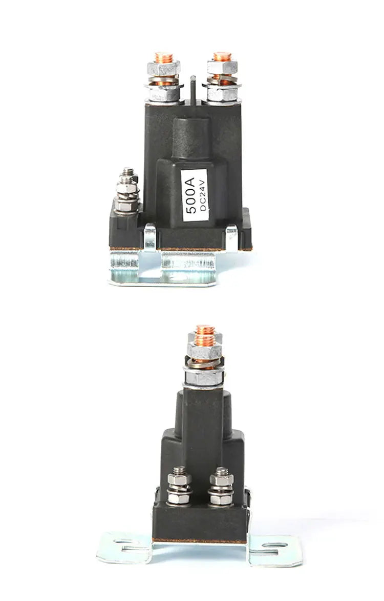 High Quality 4 Pin SPST 500A DC12V Solenoid Auto Car Starter Relay Start Contactor Double Batteries