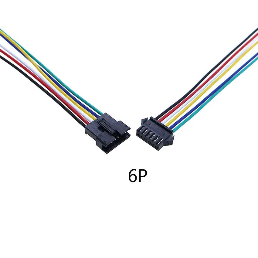 YuXi 1/2/5 Pairs JST SM 2.54mm 2/3/4/5/6Pin Plug Male Female Connector 20cm Wire Cable for LED Light Strip