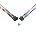 YuXi 1/2/5 Pairs JST SM 2.54mm 2/3/4/5/6Pin Plug Male Female Connector 20cm Wire Cable for LED Light Strip