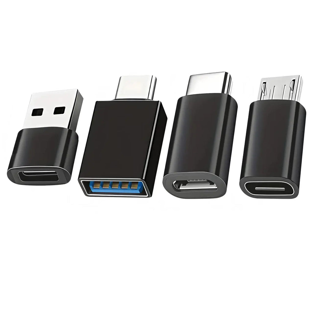 8pcs USB to USB C Adapter, USB Type C Female to USB Adapter, Micro USB to USB C Female Male Converter Connector, for Laptop Car