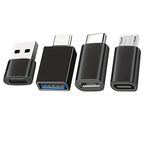 8pcs USB to USB C Adapter, USB Type C Female to USB Adapter, Micro USB to USB C Female Male Converter Connector, for Laptop Car