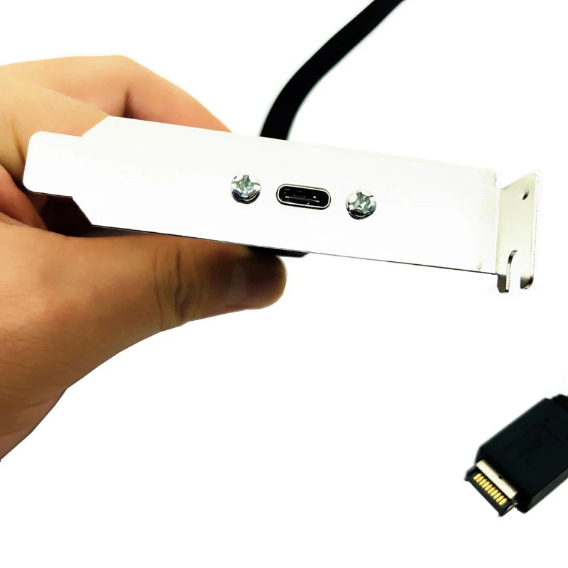 50cm USB 3.1 Front Panel Header Type-E To USB-C Type C Female Connector Extension Wire Cable +Panel Mount Screw Type E Connector