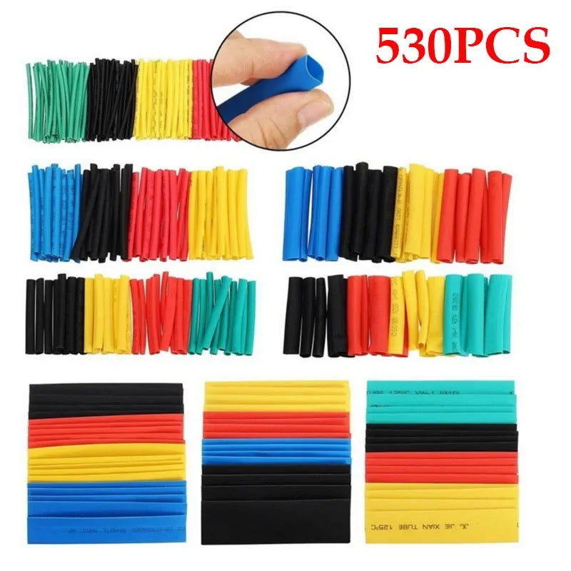 2:1 Shrinkable Wire Shrinking Wrap Tubing Wire Connect Cover Protection with 300W Hot Air Gun 127-10600pcs Heat Shrink Tube