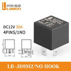 LANBOO 30A High Current Car/Auto Relay 12V 24V 30A with 4PIN/5PIN Applications Include Lighting Control and Horn Control.