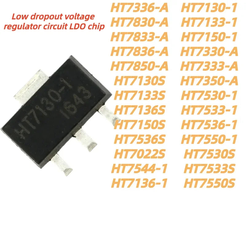 10-50-100Uds 7336 7833 7850 HT36 HT7130 7133 7150 7330 7333 7350 7530 7533 7536 7550 HT30 HT33 HT50 LDO Low Dropout Regulator