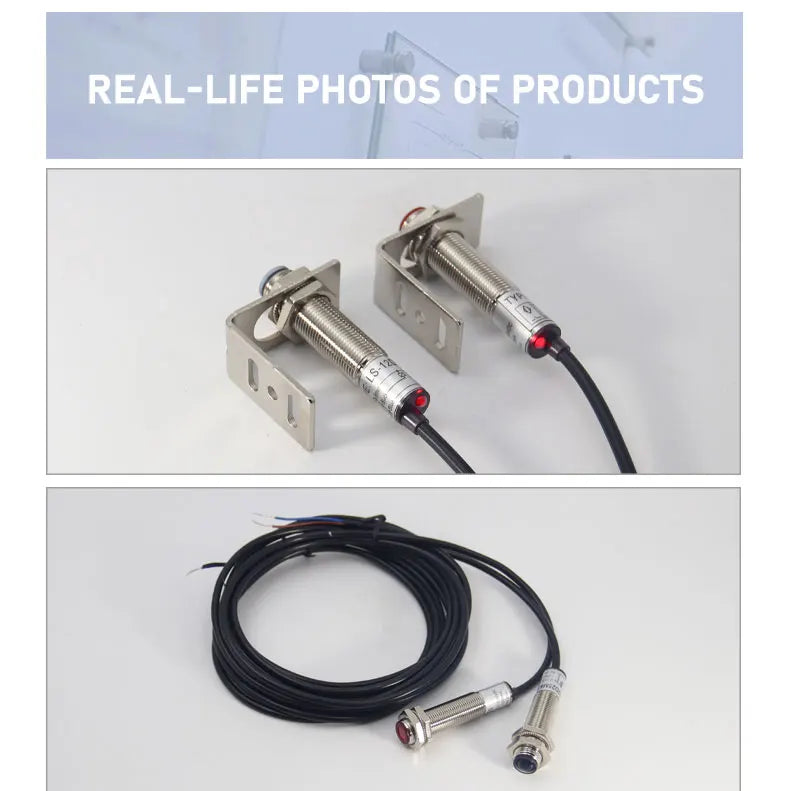 IP65 Waterproof Laser Photoelectric Switch M12 Laser Beam Sensor Detector 25m Distance NPN PNP Photoelectric Proximity Switch