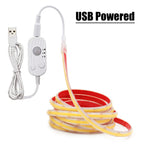 IP68 Waterproof COB Led Strip Light Motion Sensor 5V Battery USB Powered Auto ON/OFF Cabinet Kitchen Staircase Liner Lighting