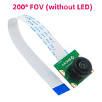 Raspberry Pi 5 8MP Camera Night Vision IMX219 77° 130° 200° FOV Fisheye MINI CSI Interface + 2 Infrared Light for RPI 5 Pi5