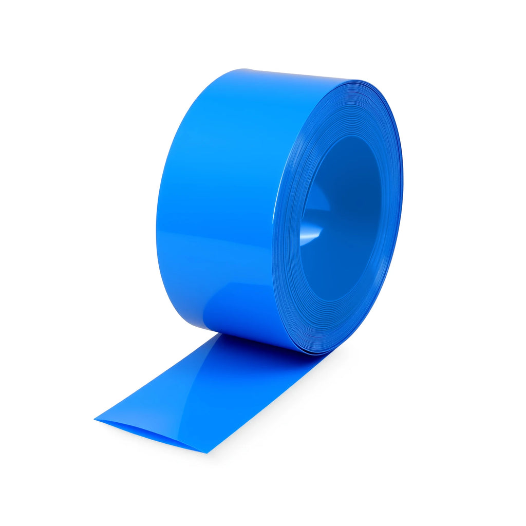 1/5m Blue PVC Heat Shrink Tube Width 50mm ~ 500mm Insulated Sleeve Protection Wrap 18650/21700/26650 Lipo Battery Films Case